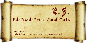 Mészáros Zenóbia névjegykártya